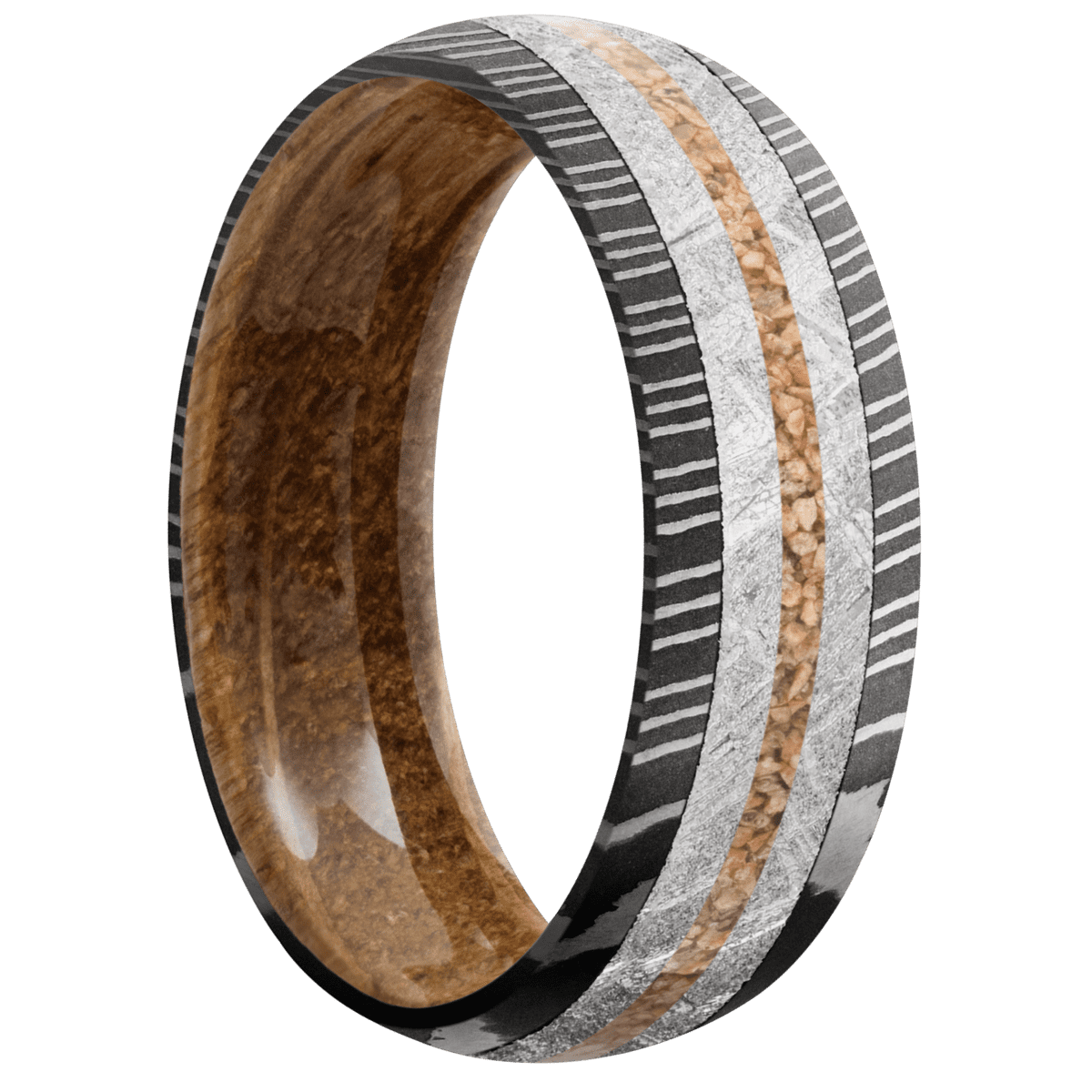 Damascus + Acid Finish + Whiskey Barrel