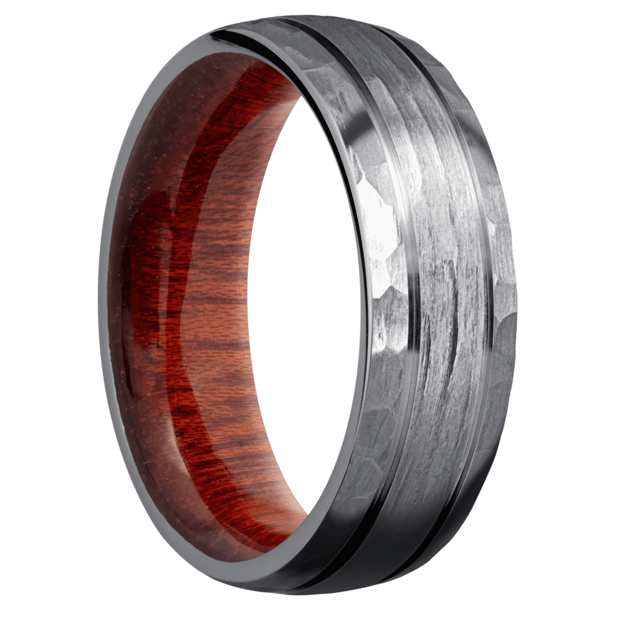 Tantalum + Treebarkh , Hammer Finish + Blood Wood