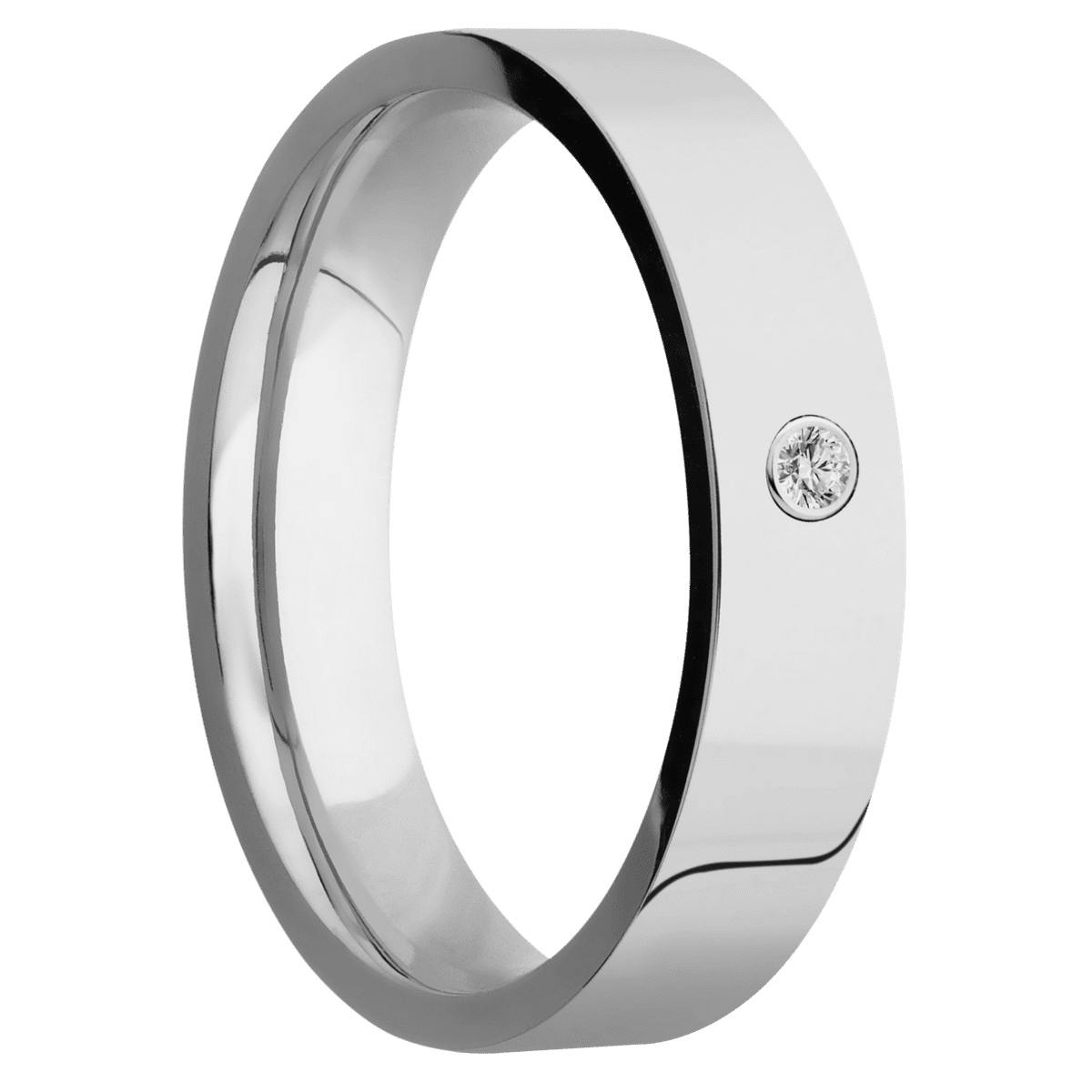 18K White Gold + Polish Finish