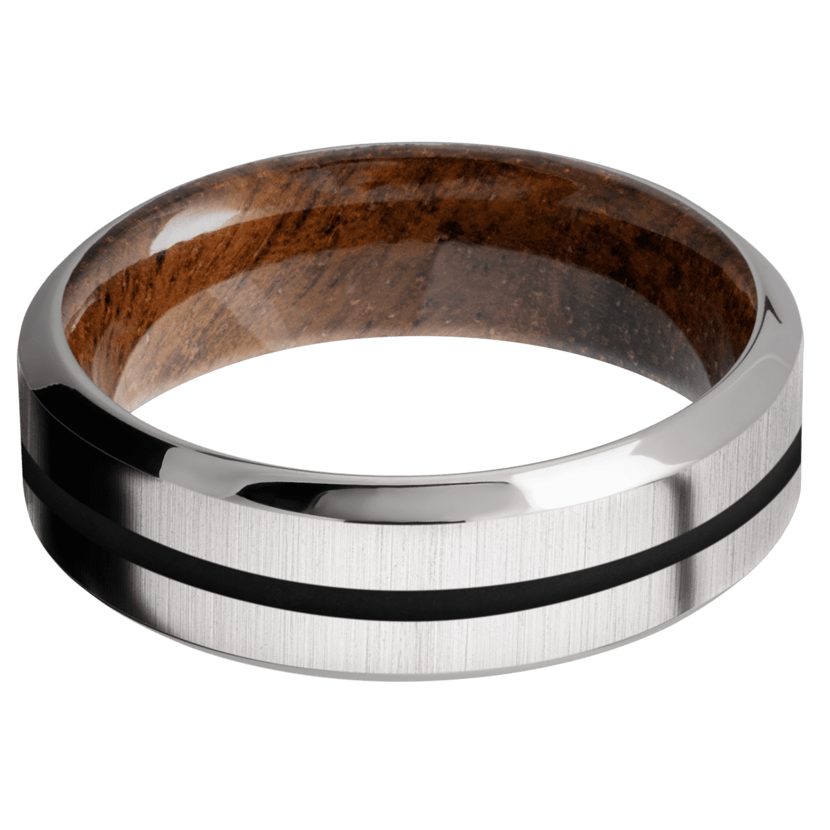 Titanium + Crosssatin , Polish Finish + Koa