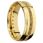 18K Yellow Gold + Satin , Polish Finish