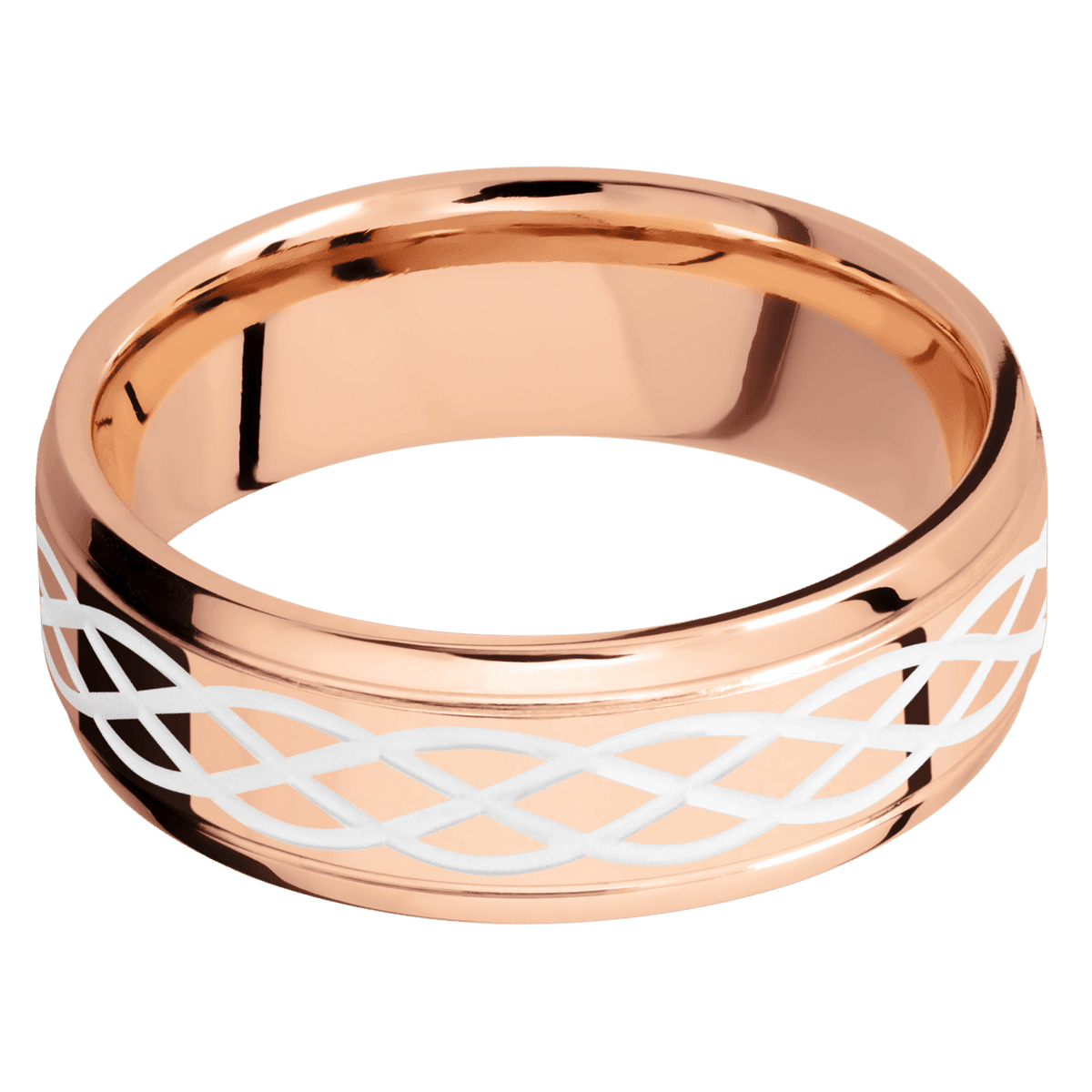 14K Rose Gold + Polish , Polish Finish