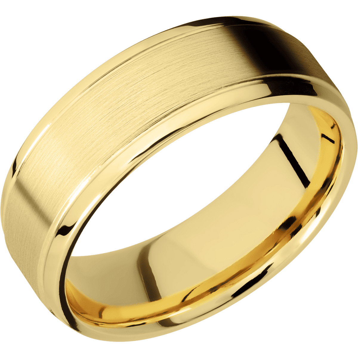 14K Yellow Gold + Satin Finish