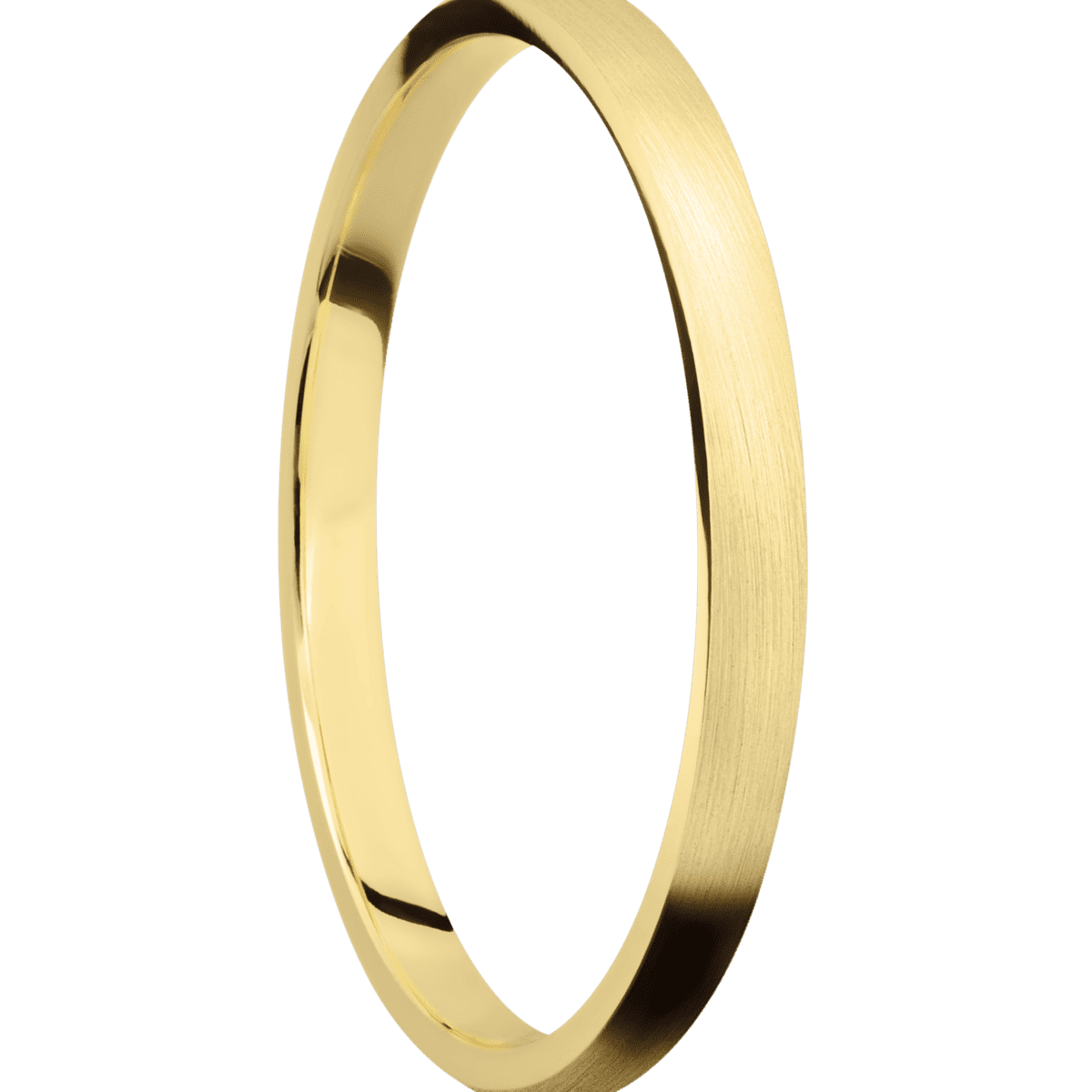 14K Yellow Gold + Satin Finish