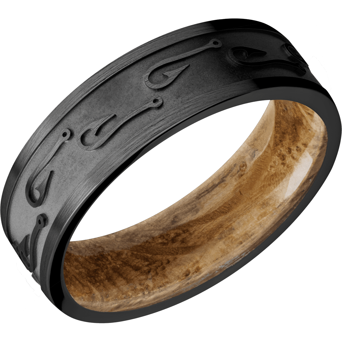Zirconium + Satin Finish + Whiskey Barrel