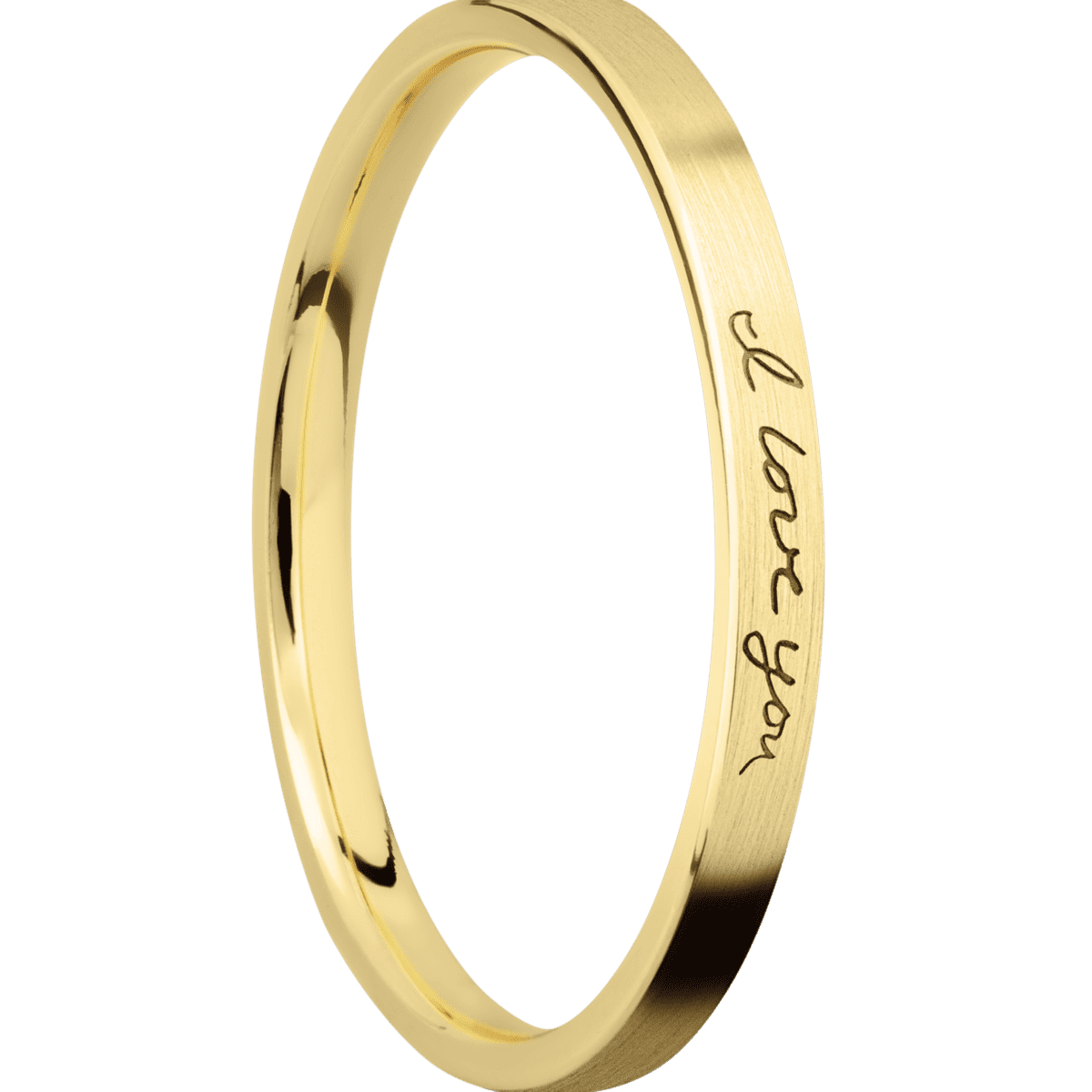 10K Yellow Gold + Satin Finish