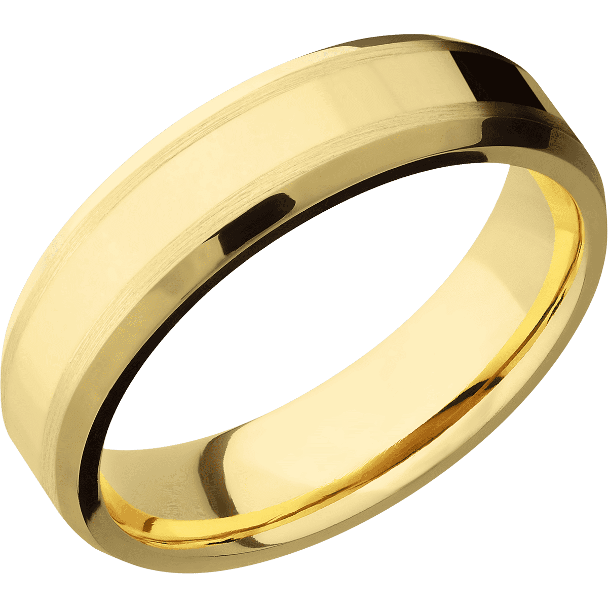 14K Yellow Gold + Satin Finish