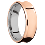 18K Rose Gold + Polish , Polish Finish + Titanium
