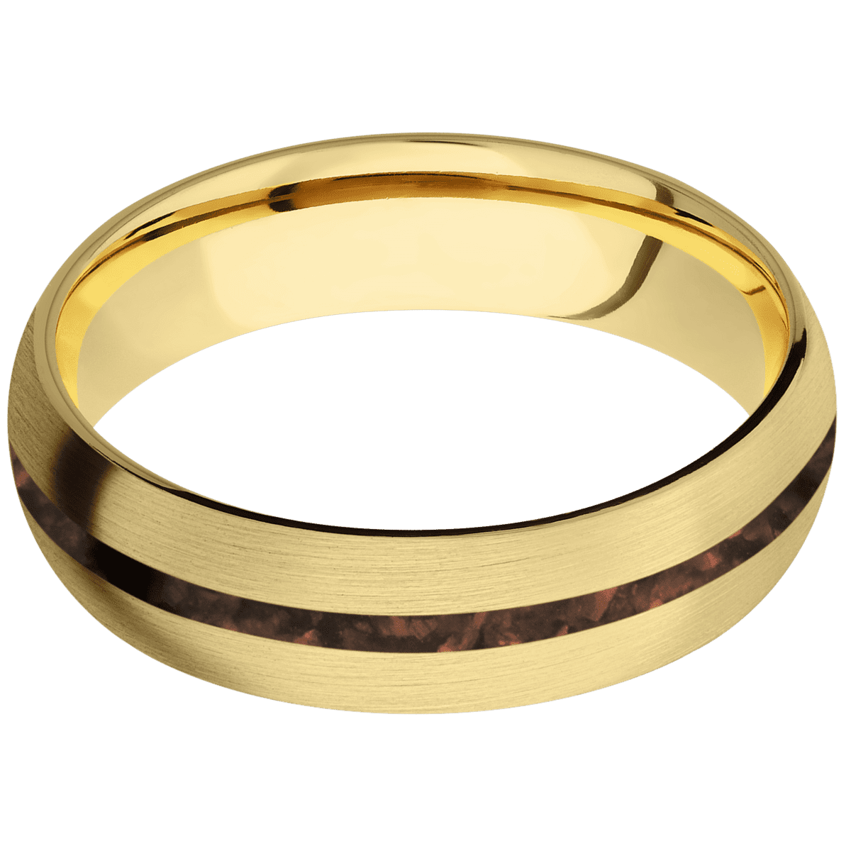 10K Yellow Gold + Satin Finish + 10K Yellow Gold