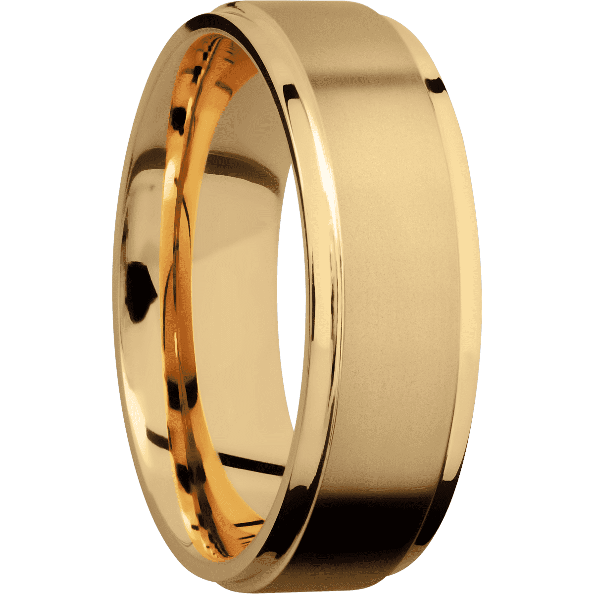 18K Yellow Gold + Bead , Polish Finish