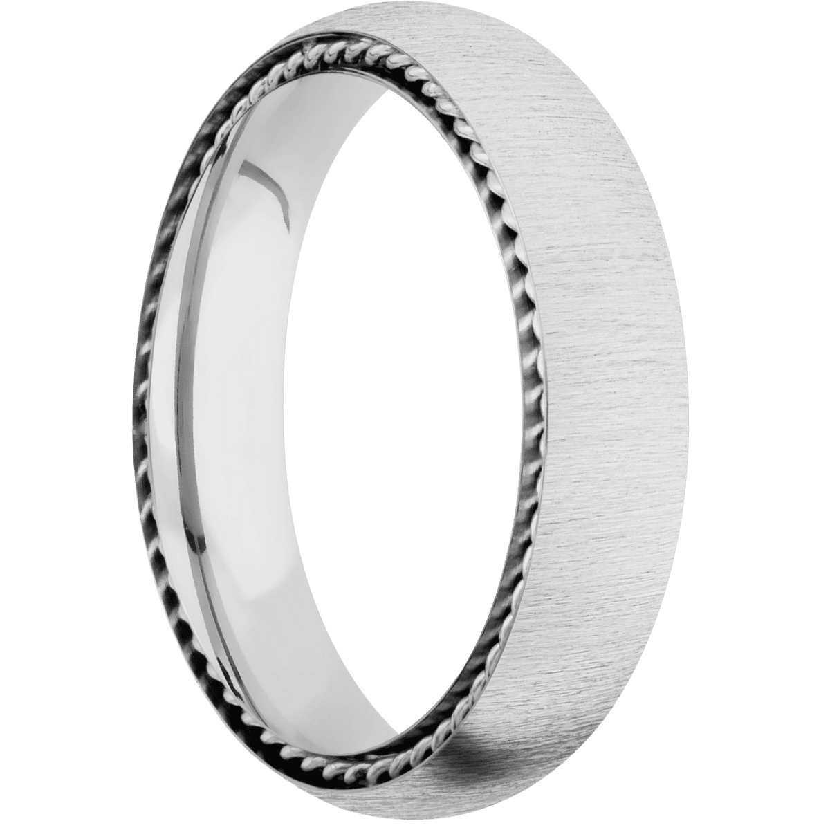 10K White Gold + Crosssatin Finish