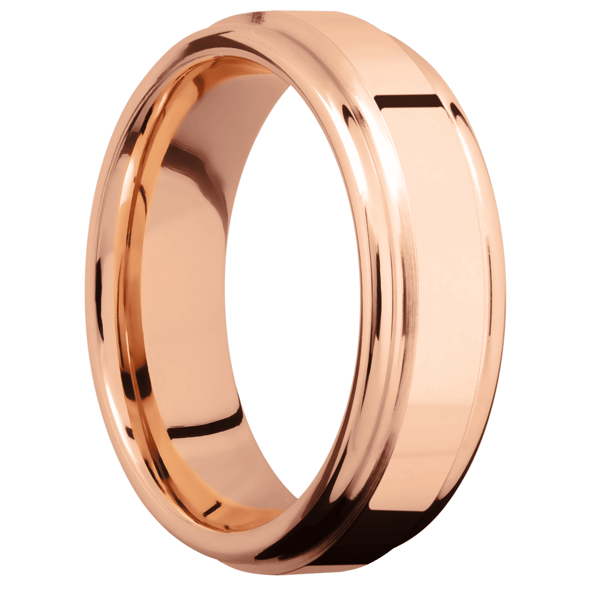 14K Rose Gold + Polish , Polish Finish