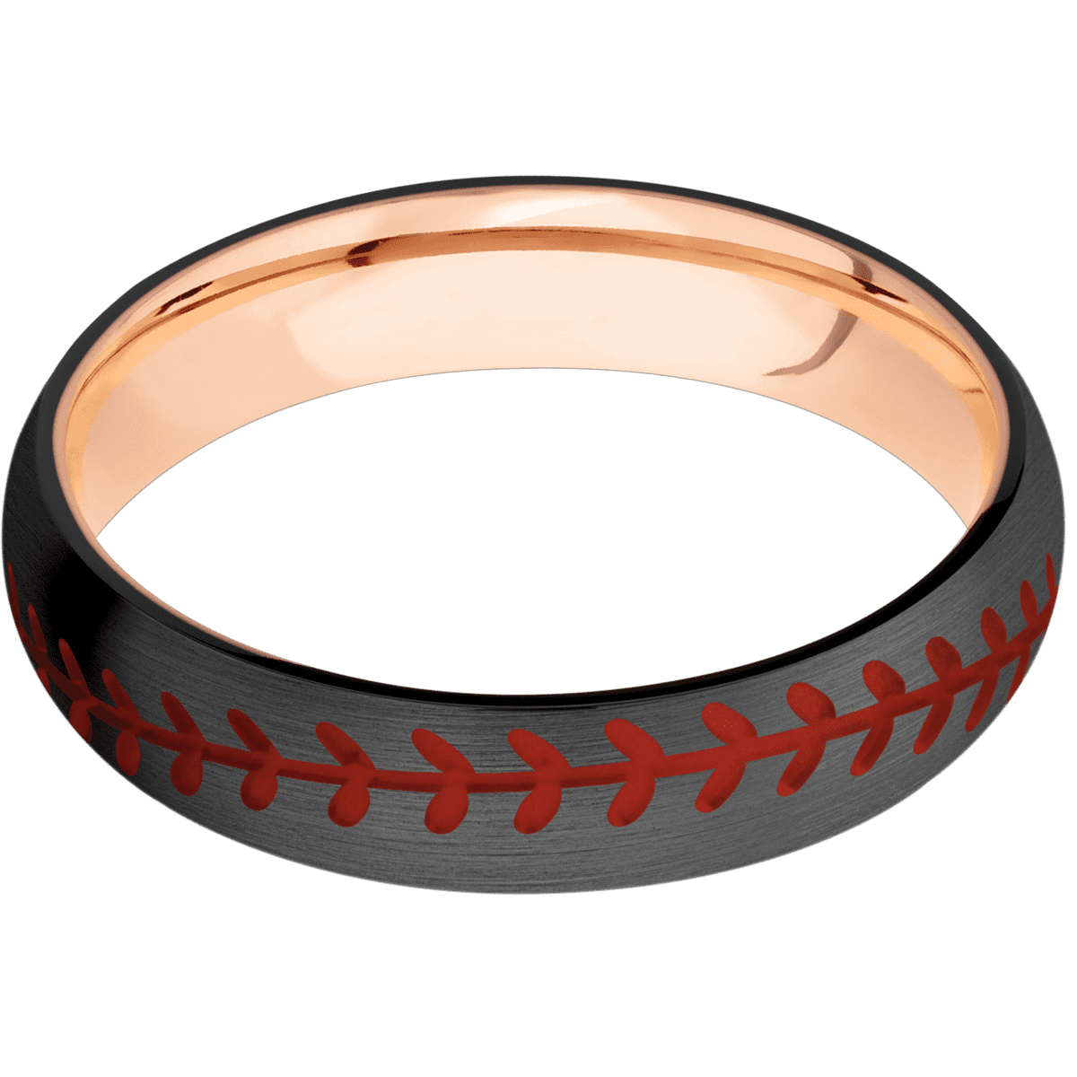Zirconium + Satin Finish + 14K Rose Gold