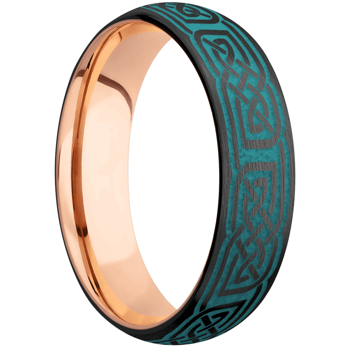 Zirconium + Satin Finish + 14K Rose Gold