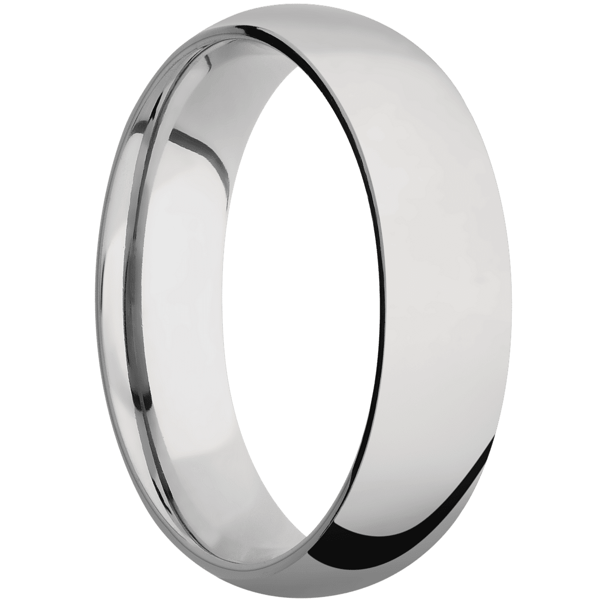 Titanium + Polish Finish + 10K White Gold