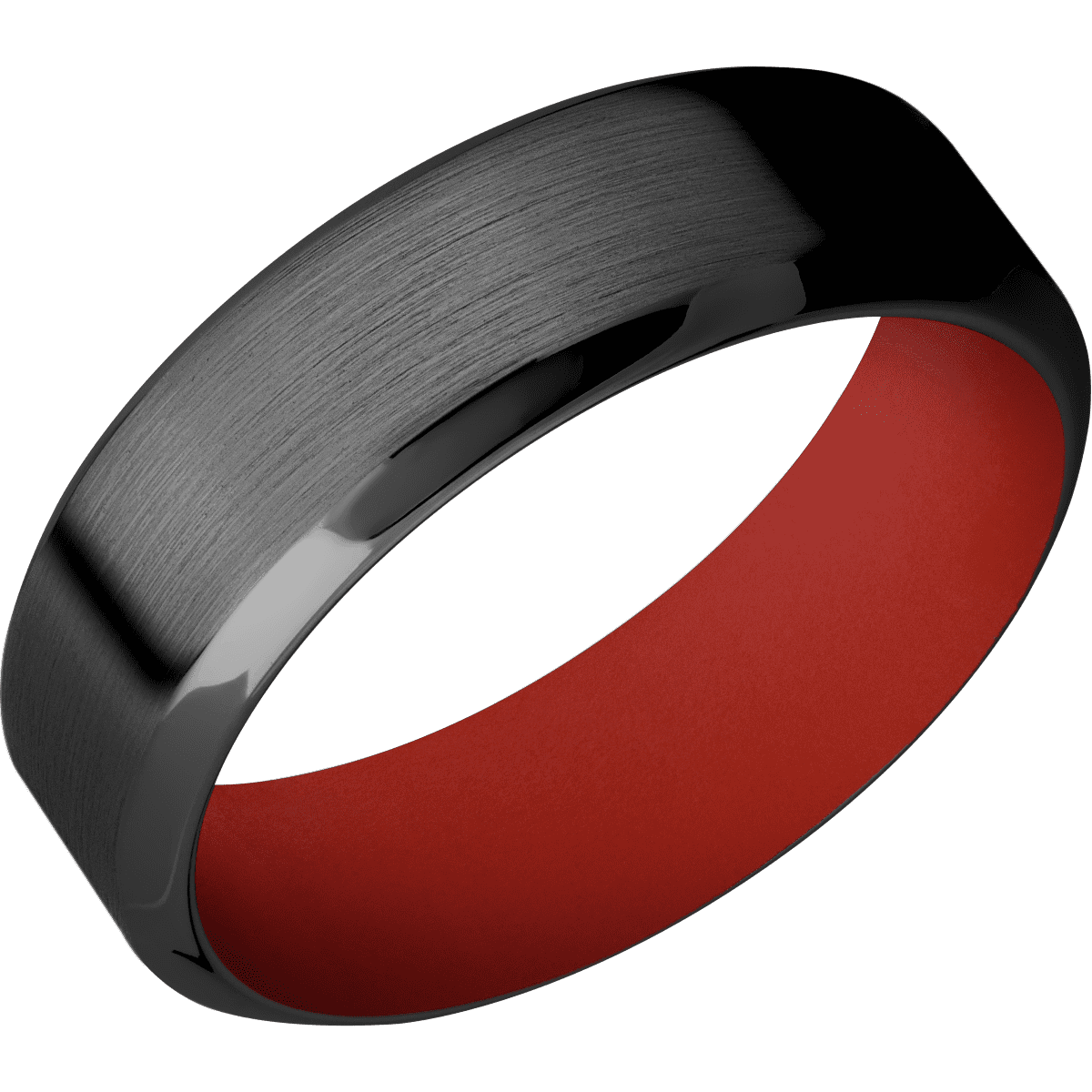 Zirconium + Satin , Polish Finish + Red Apple