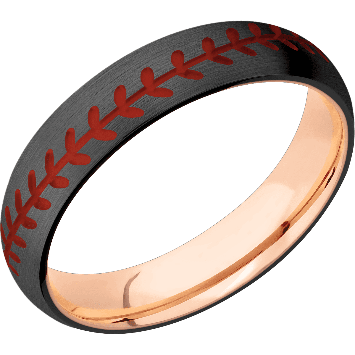 Zirconium + Satin Finish + 14K Rose Gold
