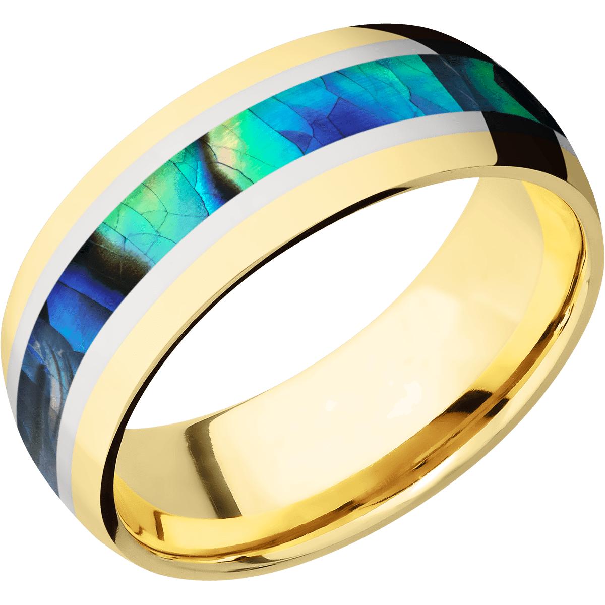 14K Yellow Gold + Polish Finish