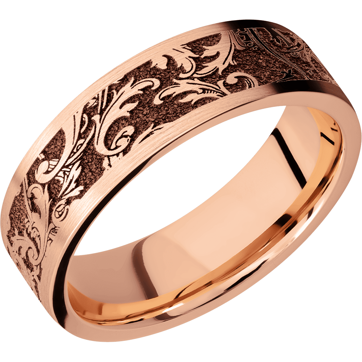 18K Rose Gold + Satin Finish