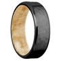 Zirconium + Hammer , Polish Finish + Boxelder Burl