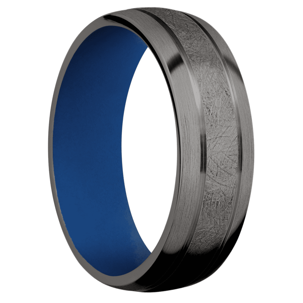 Tantalum Noir + Distressed , Satin Finish + Royal Blue