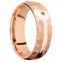 18K Rose Gold + Polish , Rock Finish
