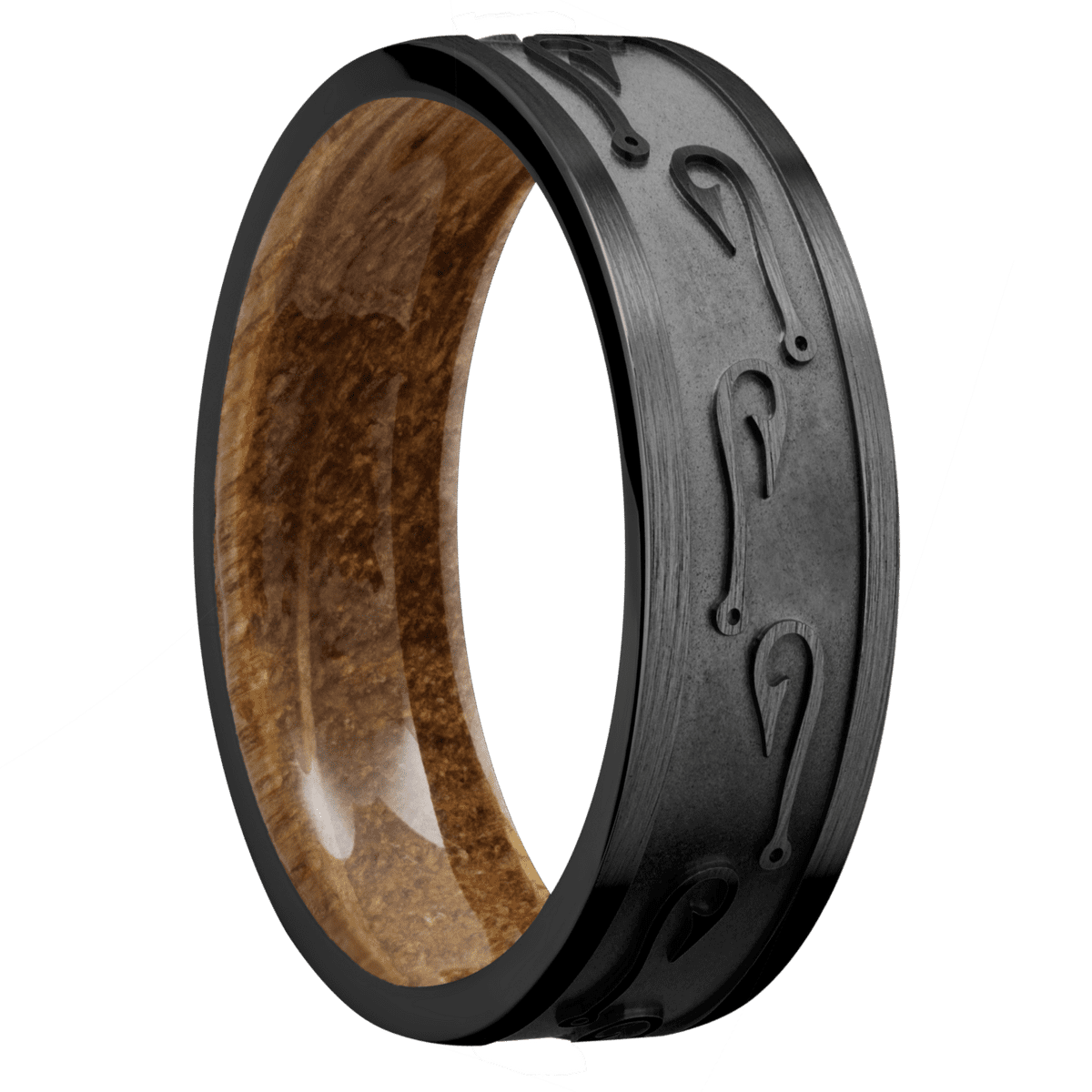 Zirconium + Satin Finish + Whiskey Barrel