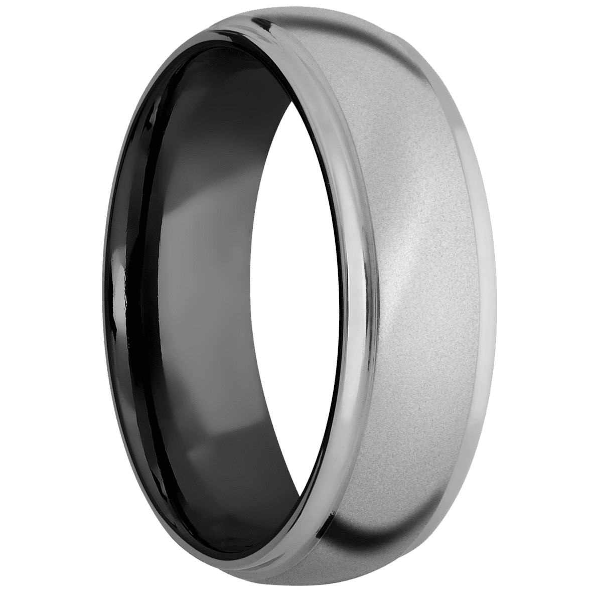 Titanium + Bead , Polish Finish + Zirconium