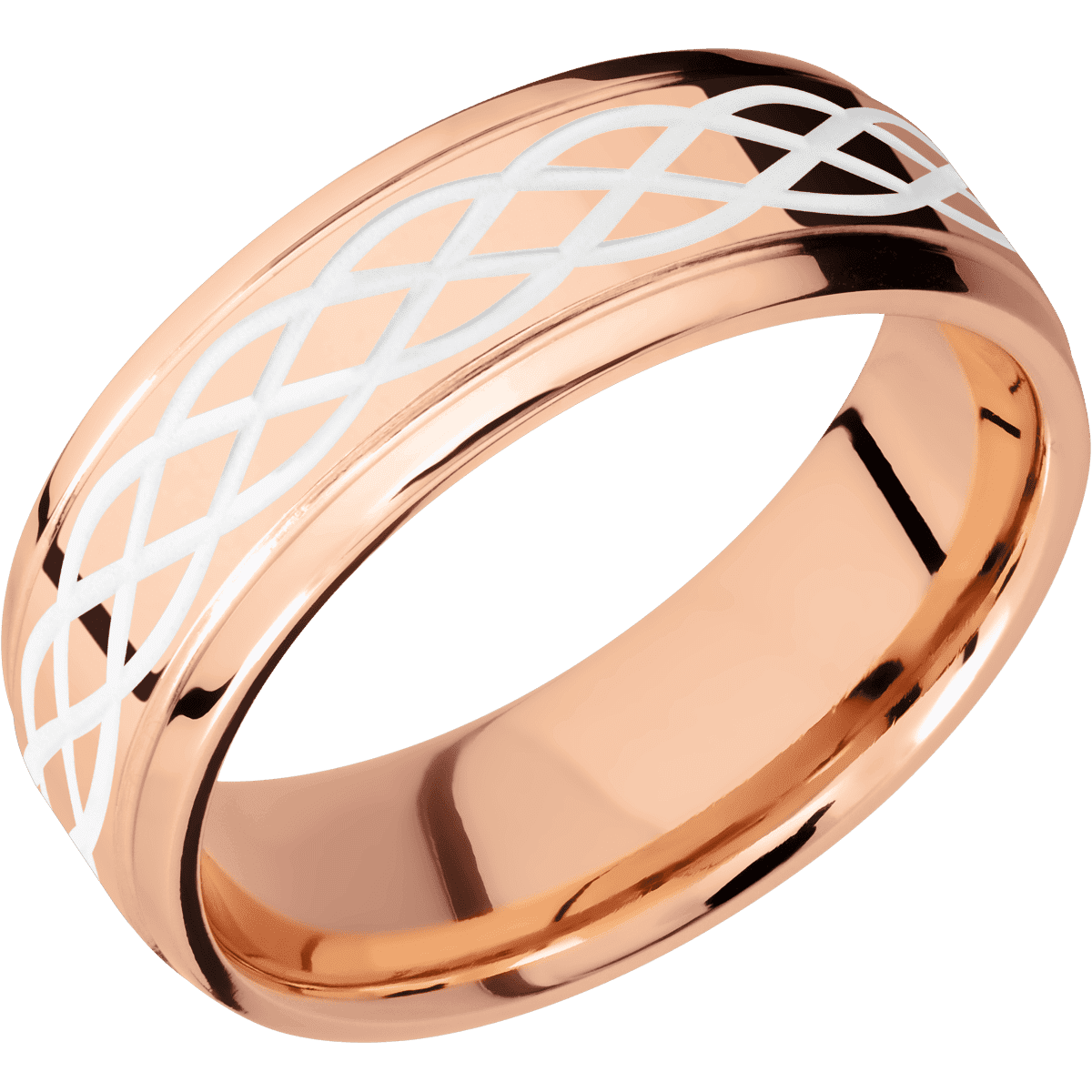 14K Rose Gold + Polish , Polish Finish
