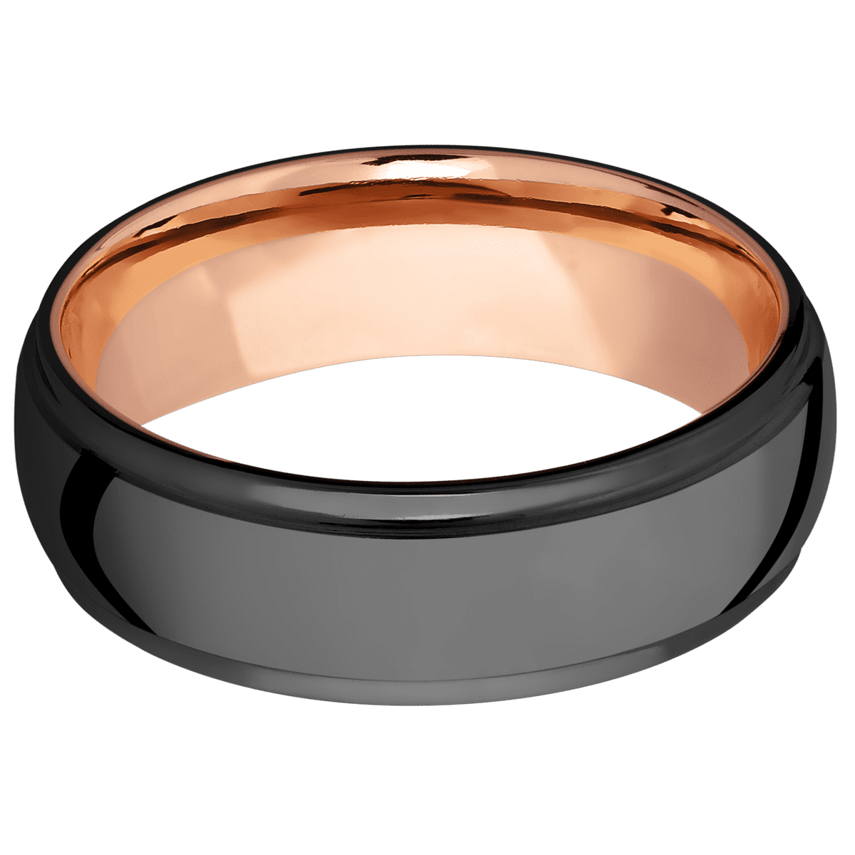 Zirconium + Polish , Polish Finish + 14K Rose Gold
