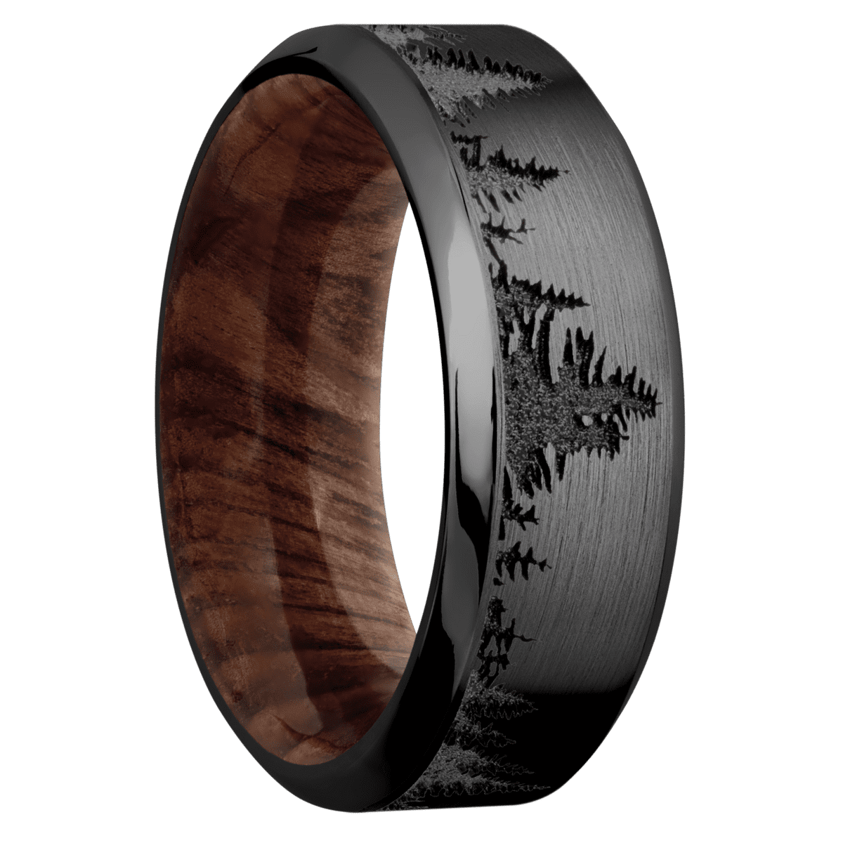 Zirconium + Satin , Polish Finish + Sequoia