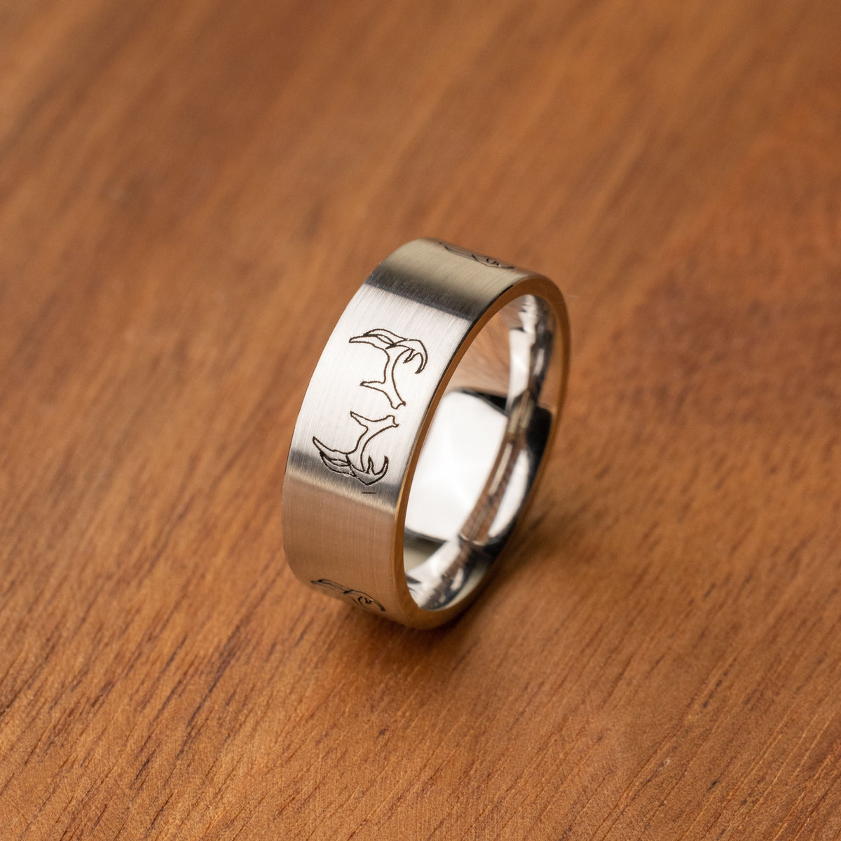 Size 9.5 Cobalt Chrome with Antler Engraving