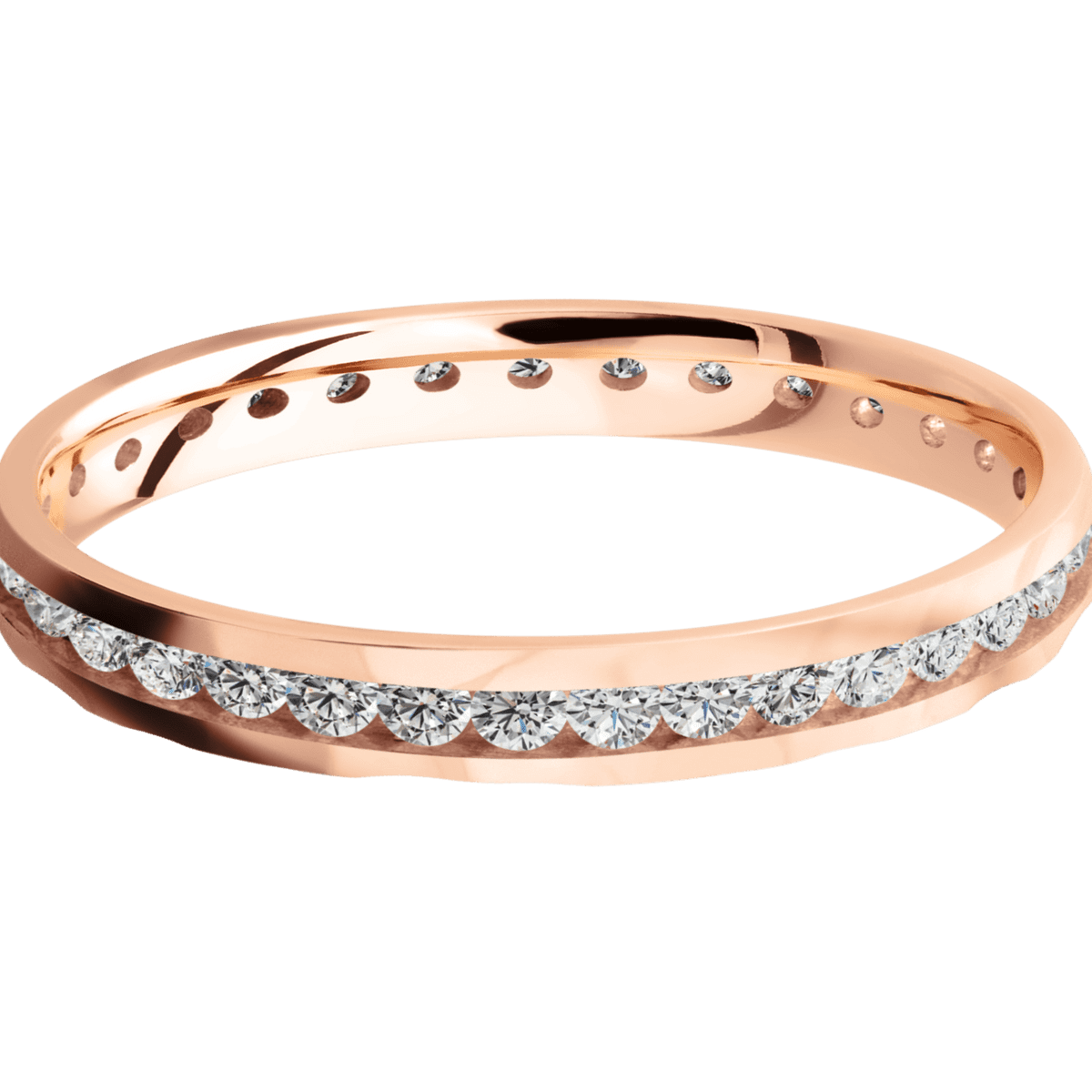 14K Rose Gold + Rockpolish Finish