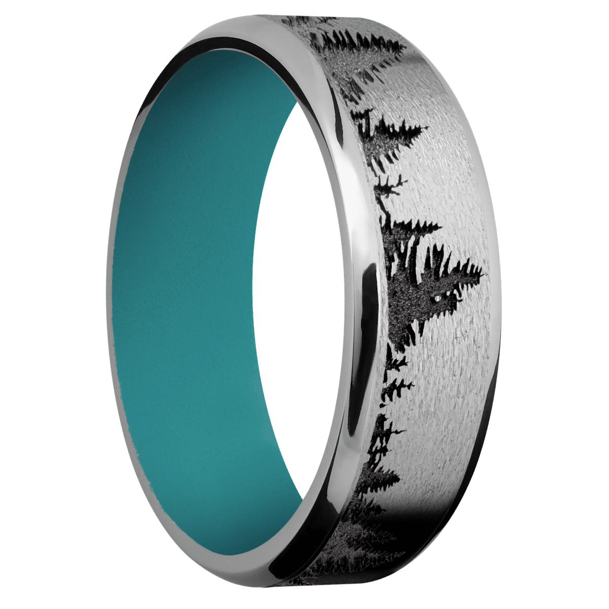 Titanium + Stone , Polish Finish + Teal