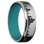 Titanium + Stone , Polish Finish + Teal