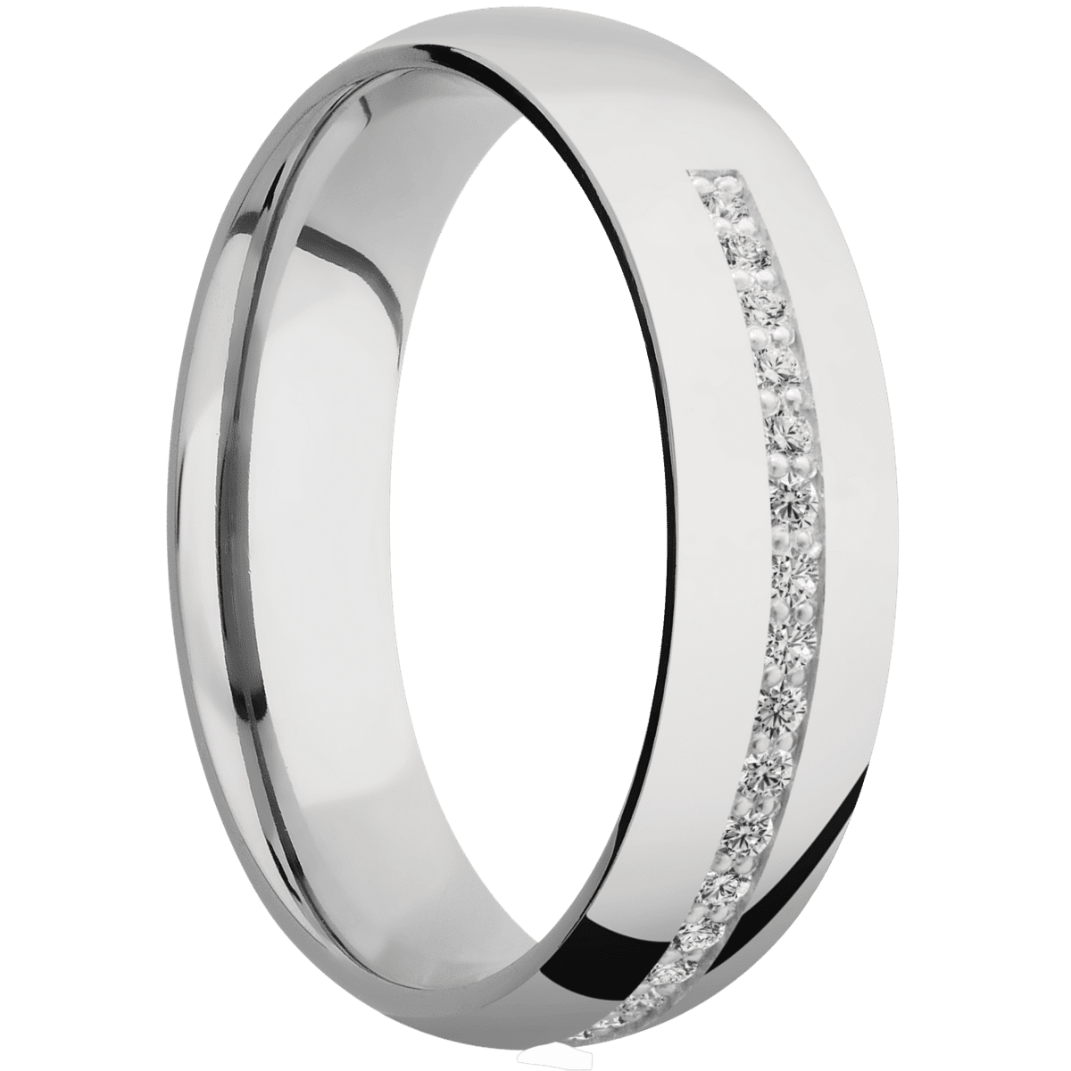 18K White Gold + Polish Finish