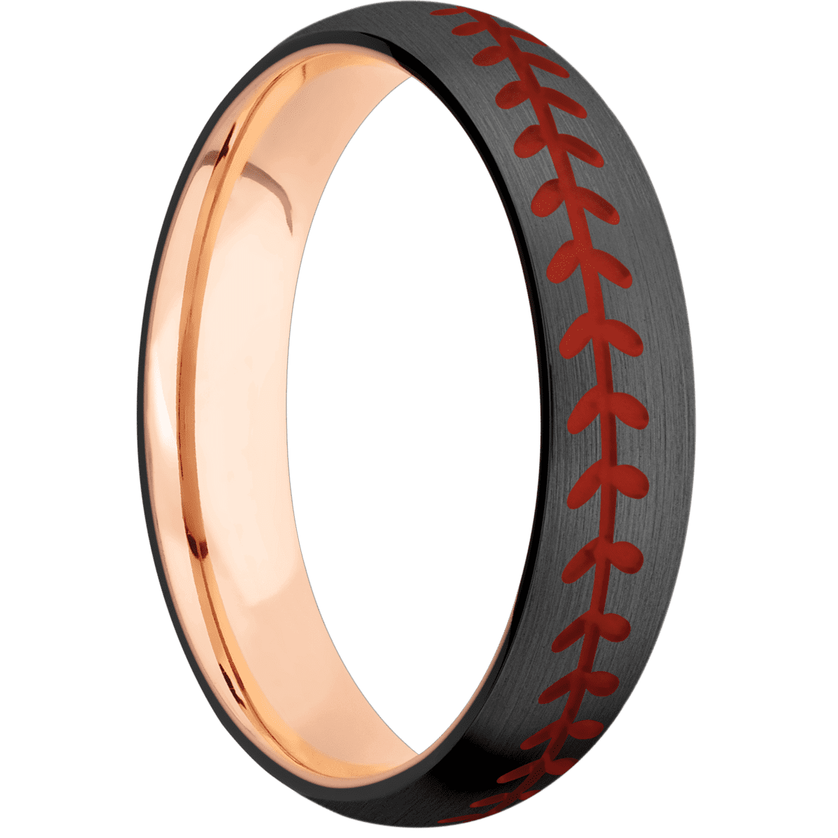 Zirconium + Satin Finish + 14K Rose Gold