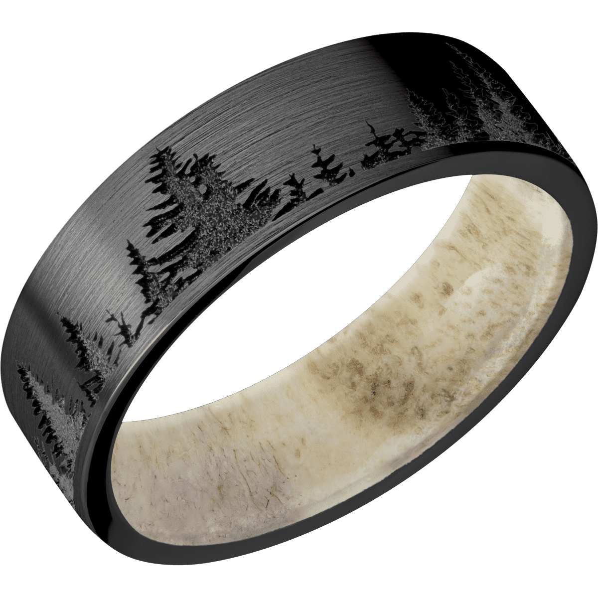 Zirconium + Satin Finish + Antler