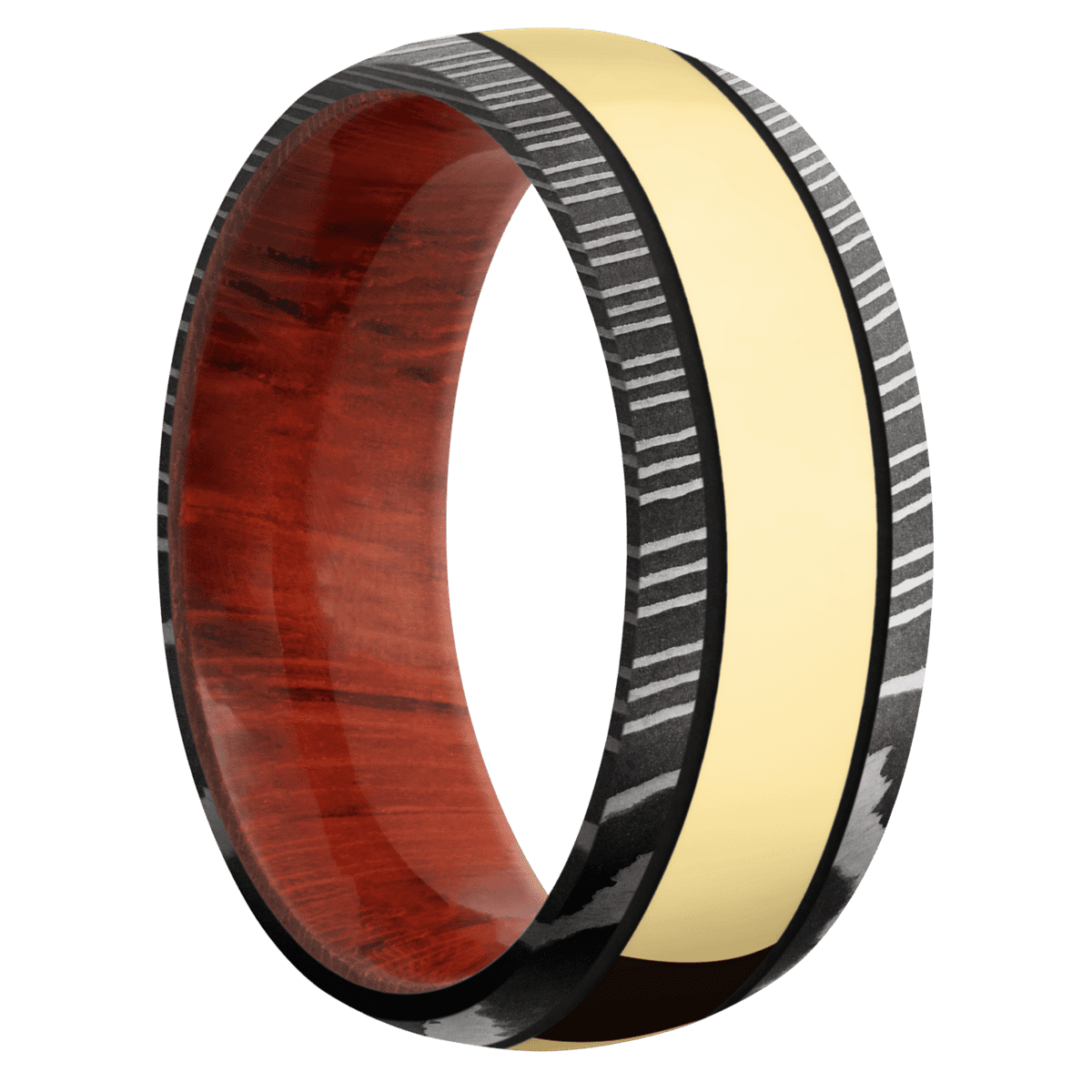 Damascus + Acid Finish + Padauk - Emblem