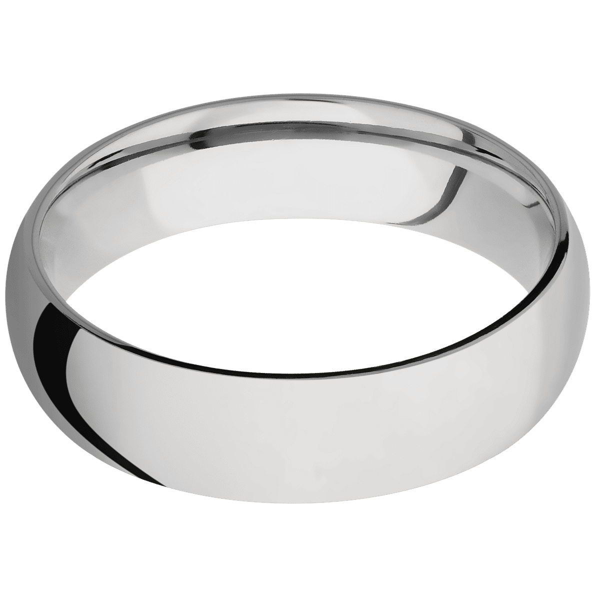 Titanium + Polish Finish + 10K White Gold