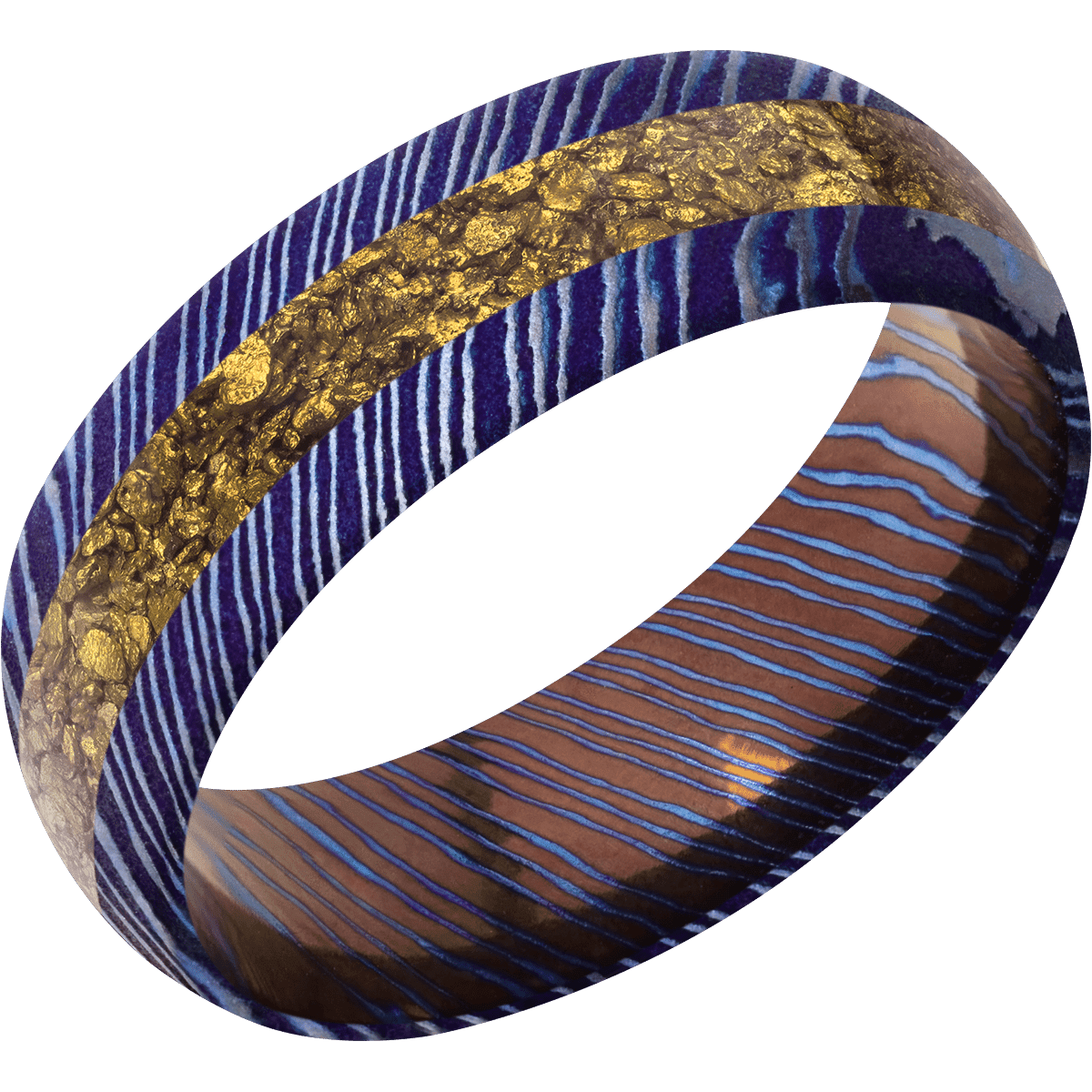 Titanium Damascus + Satinetched Finish