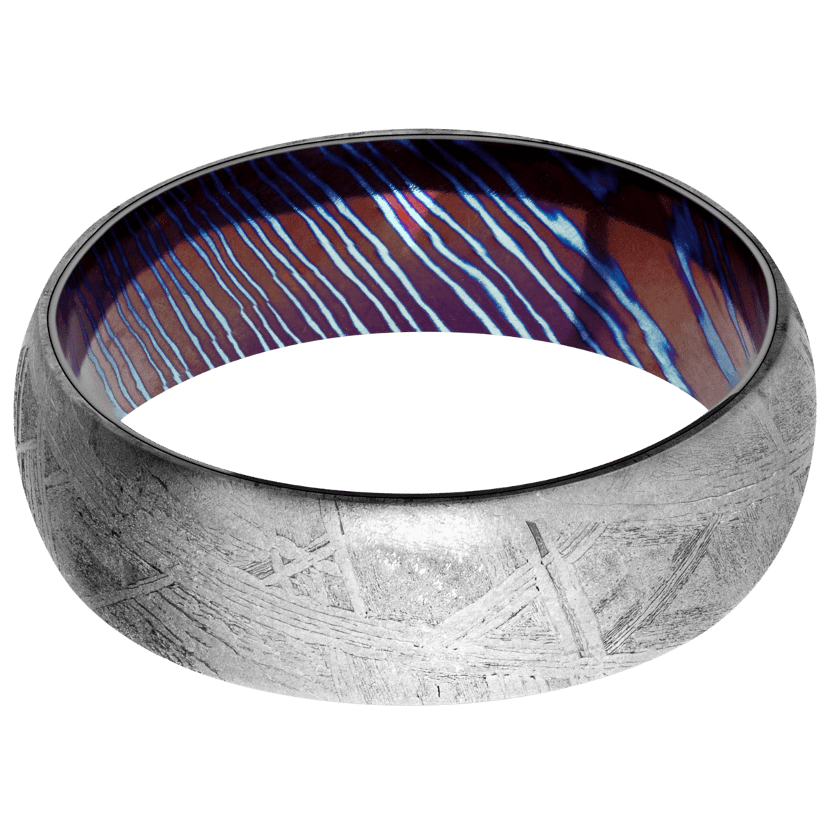 Meteorite + None Finish + Titanium Damascus