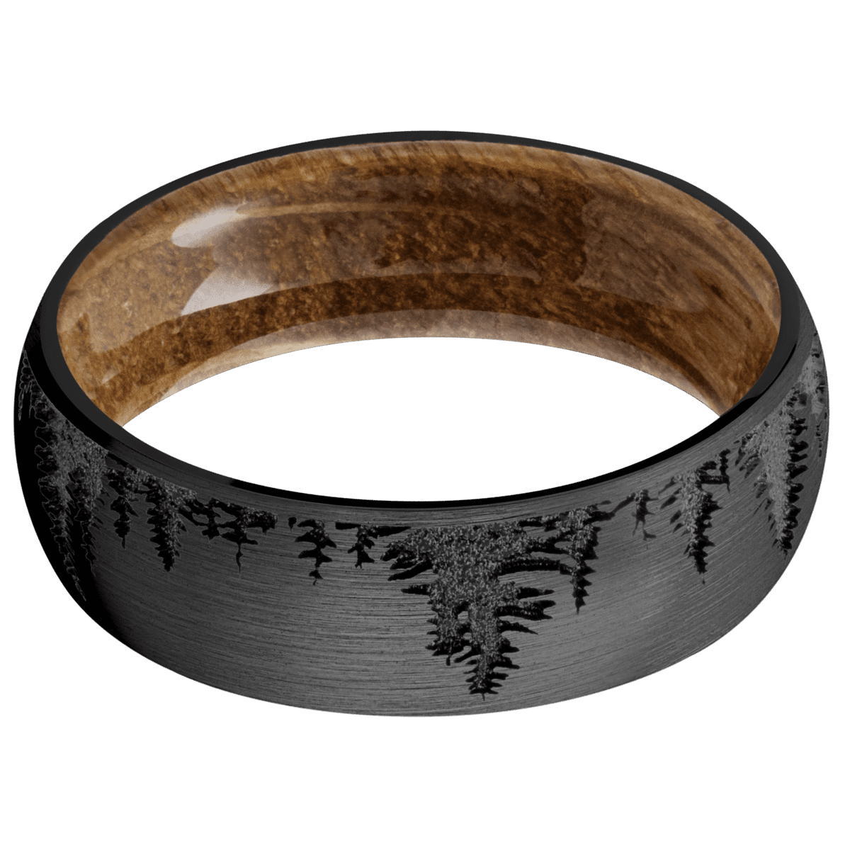 Zirconium + Satin Finish + Whiskey Barrel