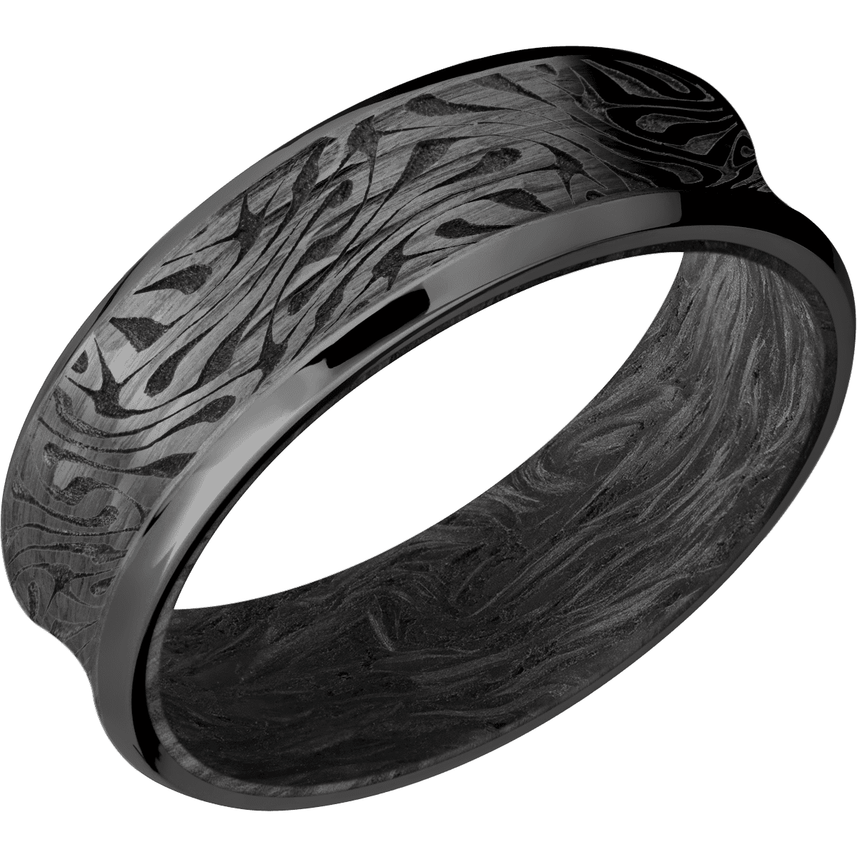 Zirconium + Treebarkh , Polish Finish + Forged Carbon Fiber Sleeve
