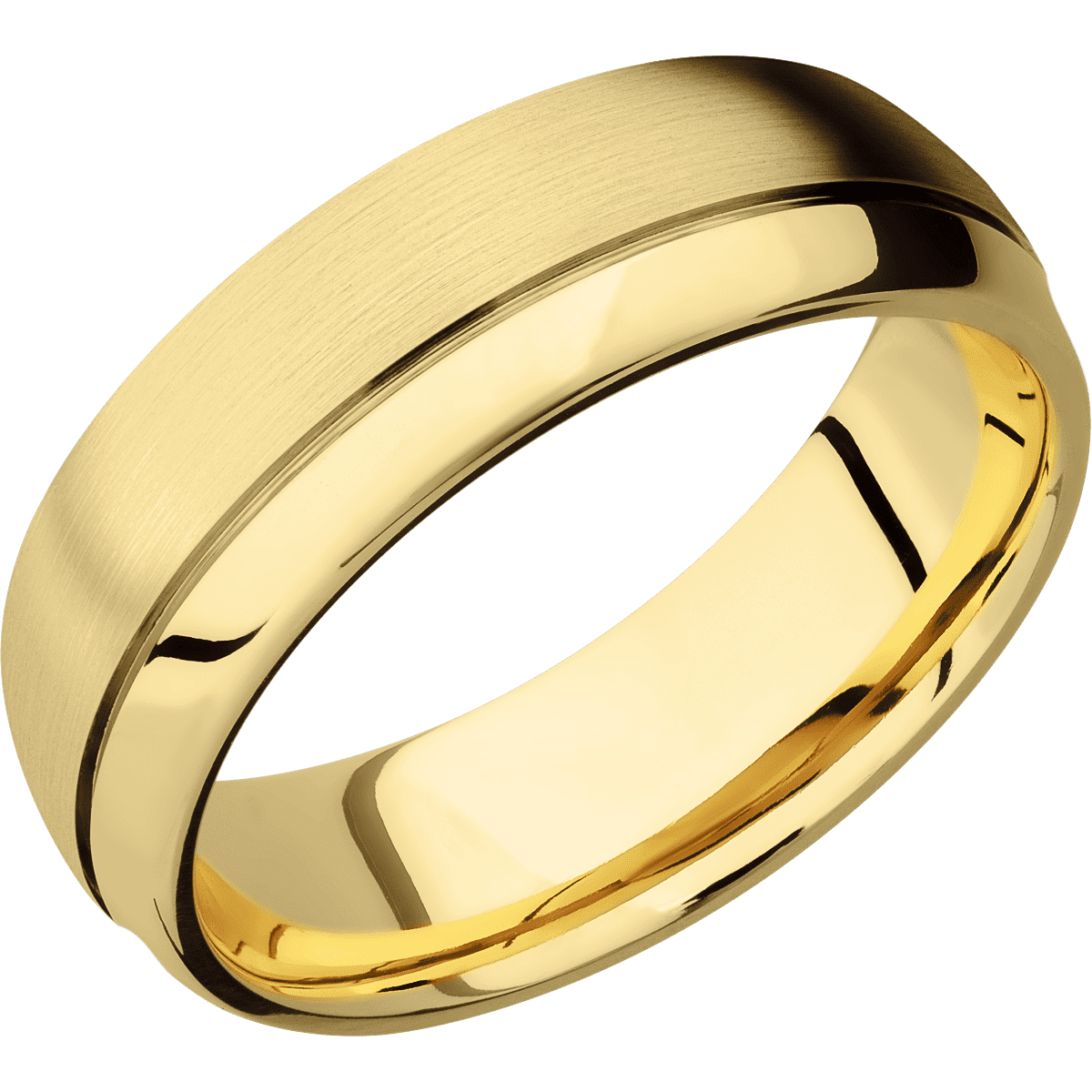 10K Yellow Gold + Satin , Polish Finish