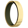 14K Yellow Gold + Polish Finish + Vintage Green