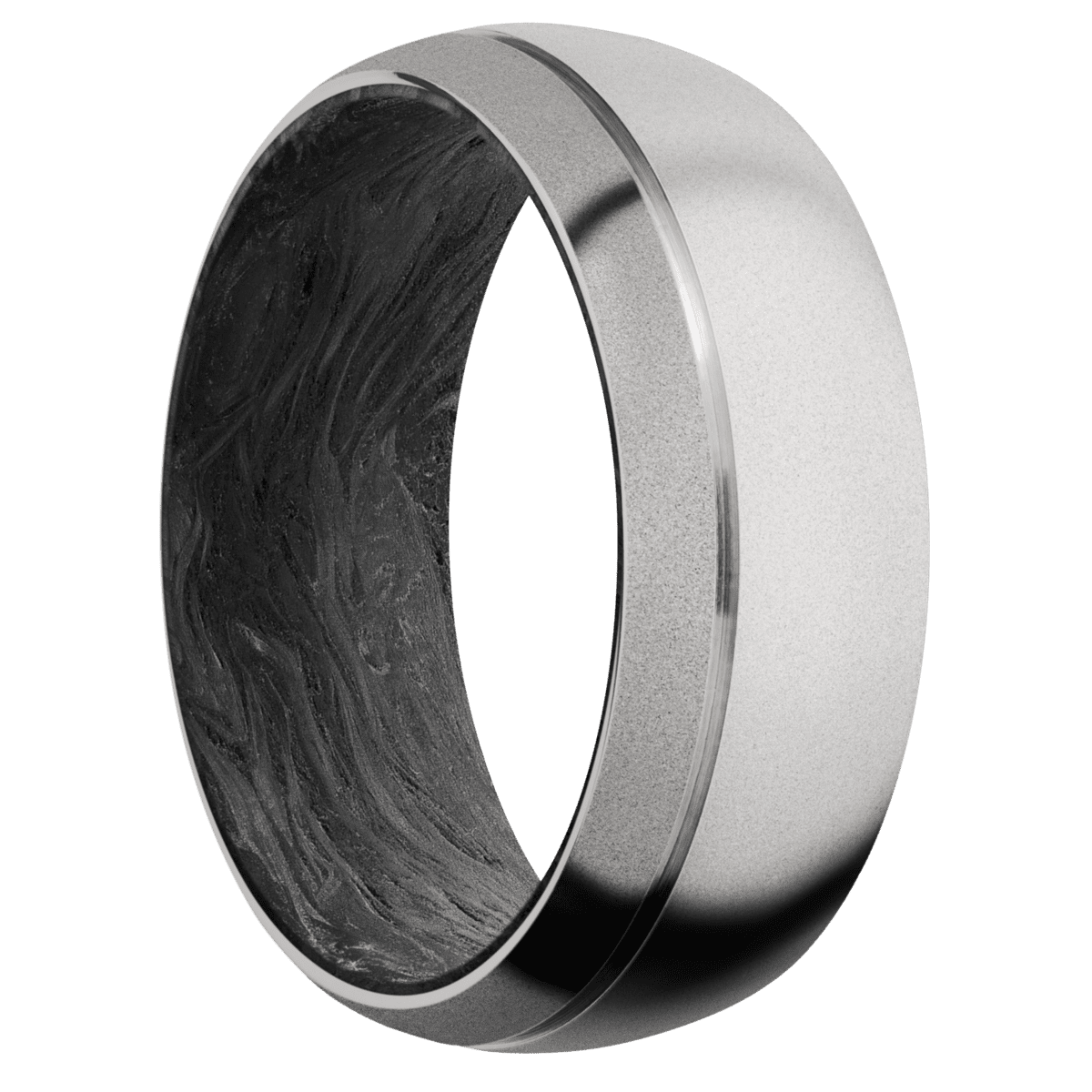 Platinum + Bead , Sand Finish + Forged Carbon Fiber Sleeve