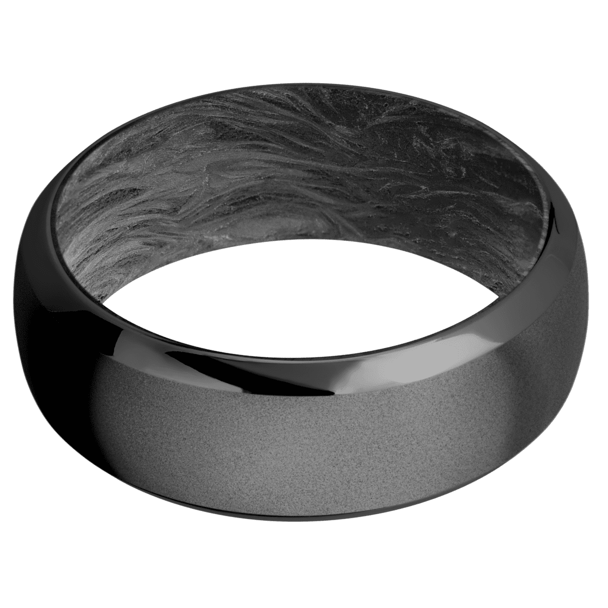 Zirconium + Bead , Polish Finish + Forged Carbon Fiber Sleeve
