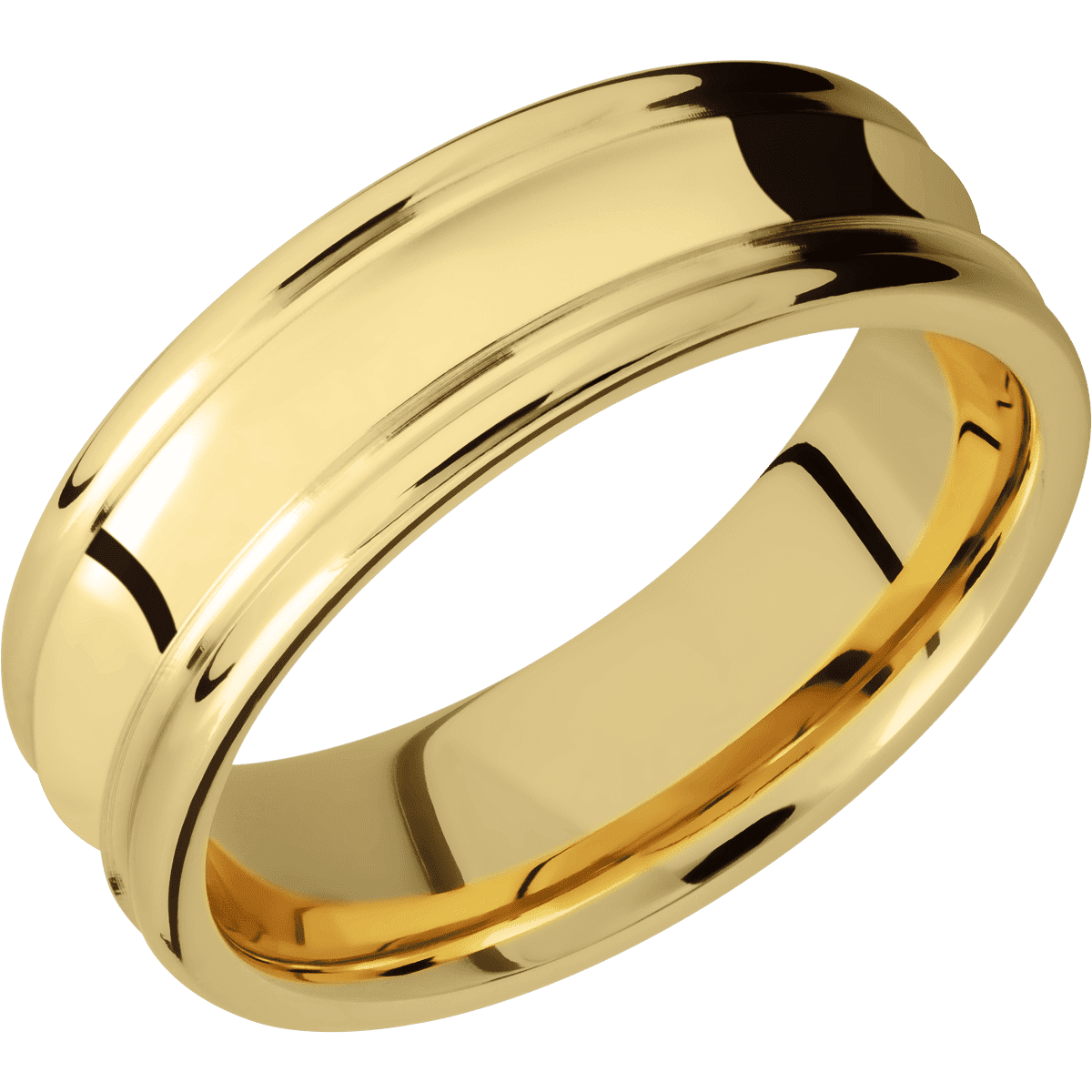 14K Yellow Gold + Polish , Polish Finish