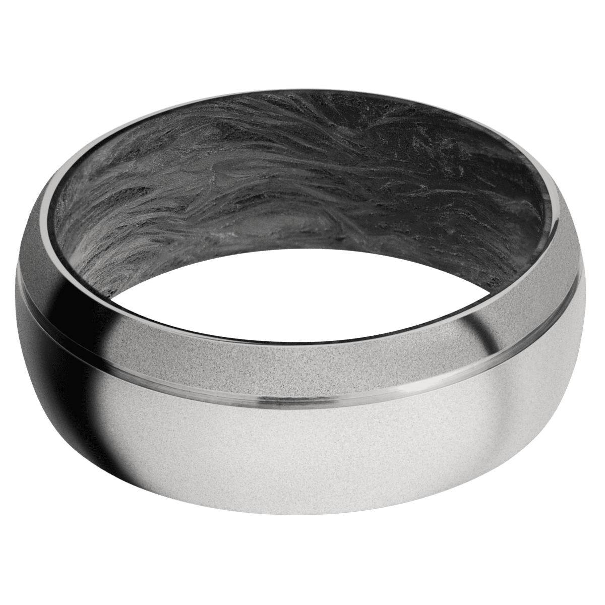 Platinum + Bead , Sand Finish + Forged Carbon Fiber Sleeve